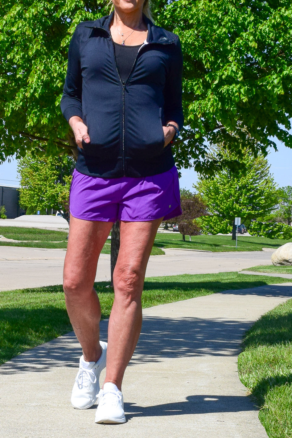 running shorts with liner#color_plum-purple