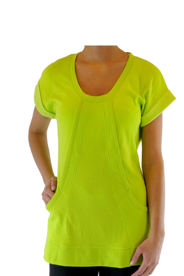 Short Sleeve Scoop Neck Tunic