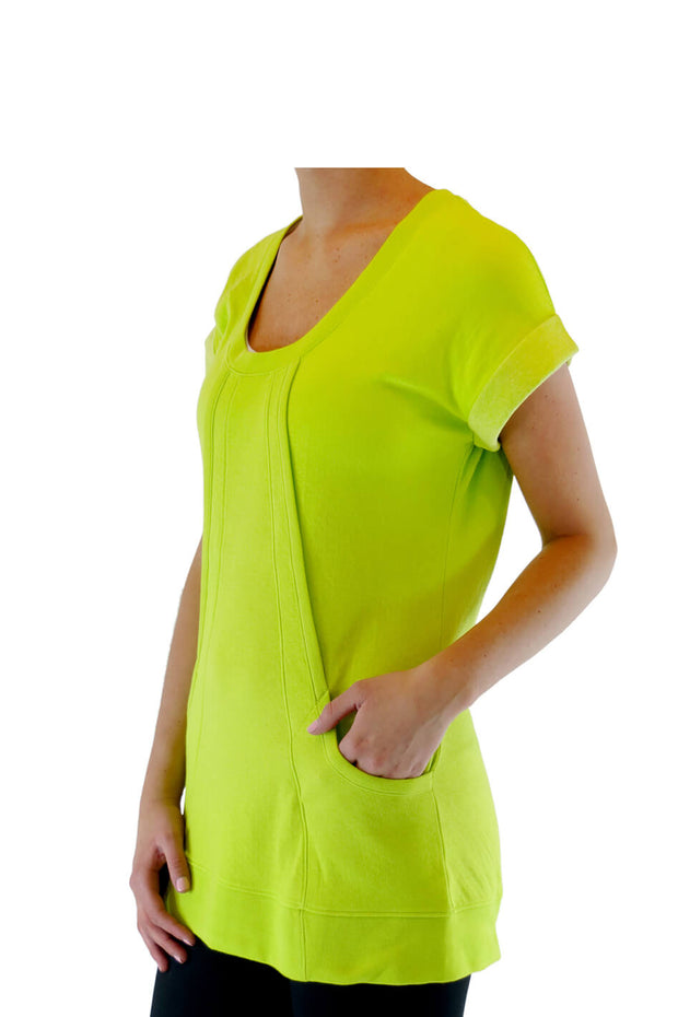Short Sleeve Scoop Neck Tunic