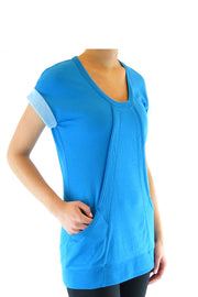 Short Sleeve Scoop Neck Tunic
